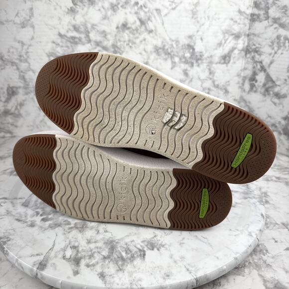 Kizik Mens Vegas Slip On Hands Free Sneakers Size 11 Chestnut Brown Leather - Picture 9 of 11